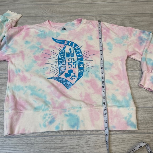 Disney Disneyland Tie Dye Pastel Long Sleeve Pull Over Sweater Women’s size XL - Picture 8 of 12